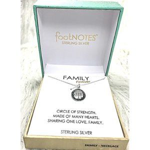 Footnotes Sterling Silver Family Forever Necklace